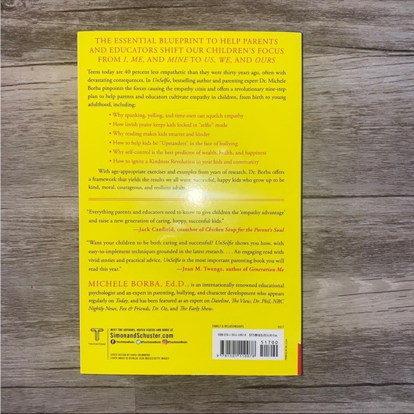 2/$10 UnSelfie Why Empathetic Kids Succeed Our All-About-Me World Michele Borba - Picture 2 of 2